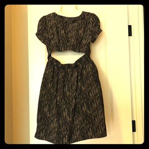 Akira Black And White Cutout Dress